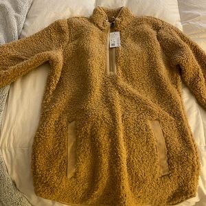 Jockey half zip tunic in camel - S